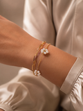 Pearls flower bracelet