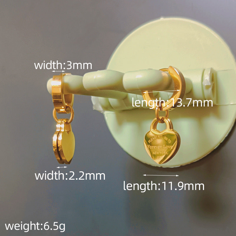 Hoop Heart earrings