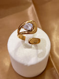 18K Gold-Plated Stainless Steel Ring – Elegant Modern Design